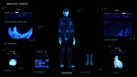 HUD medical panel Stock Footage 168978737