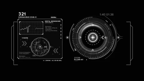 HUD microscope Stock Footage 209516090