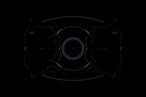HUD Modern Scifi Design Interface Monitoring Screen System Element 스톡 일러스트