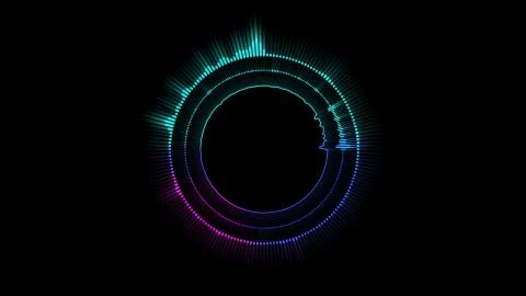 HUD Music equalizer Illustrazione stock