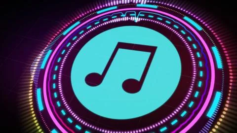 HUD Music equalizer Illustrazione stock