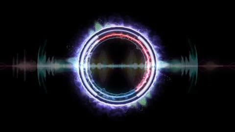 HUD Music equalizer 스톡 일러스트