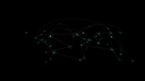 HUD Network Connections Stock Footage 98581900