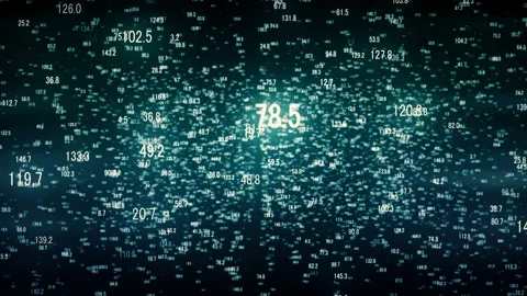 Hud numbers animation Stock Footage 102058680