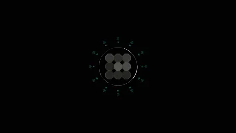 HUD octagon 73 Stock Footage 209516096