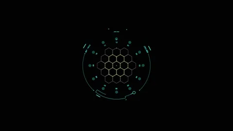 HUD octagon 74 Stock Footage 209516106