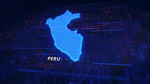 HUD Peru  digital map Stock Footage 342463323