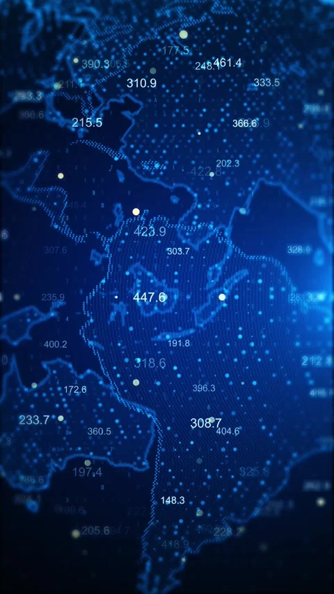 Hud Planet earth globe maps world animation Earth map digital connection social Video stock 312578399
