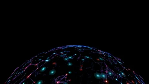 HUD Planet Social Network Stock Footage 76417853