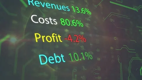 HUD pulse starting metric list scrolling while numbers updating and showing Stock Footage 335480913