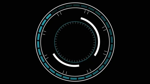 HUD-R-circle Stock Footage 207074275