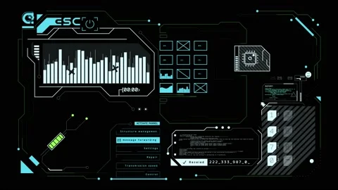 HUD R Stock Footage 205587394