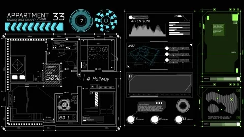 HUD R Video stock 205587428