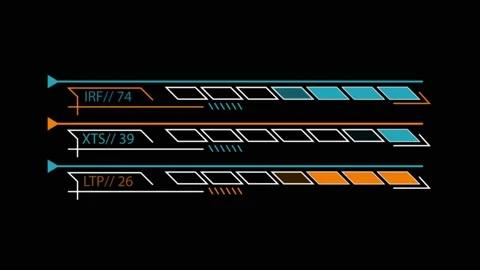 HUD-R-graph 動画素材 205996446