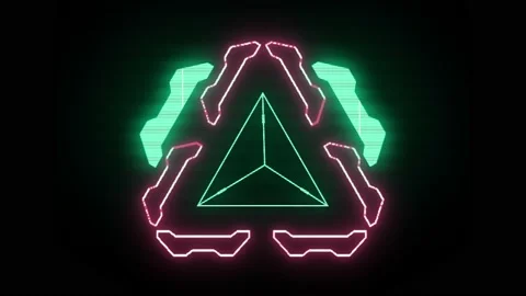 HUD R triangle Stock Footage 205595306