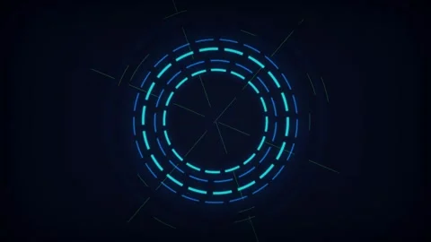 HUD radar interface rotating seamless loop motion background Stock Footage 345075765