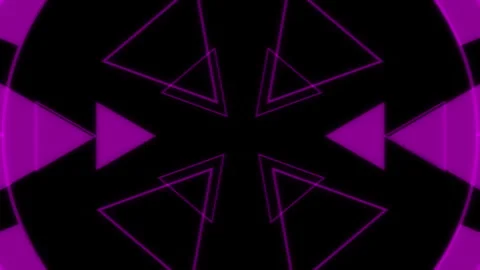 HUD Radar Lock On Target Loop Triangles Purple Animation Loop Stock Footage 336622891