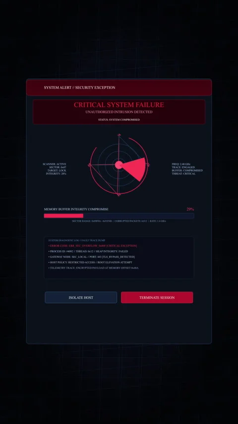 Hud radar scan interface sci-fi display loop red dark motion graphic Vídeo Stock 346649301