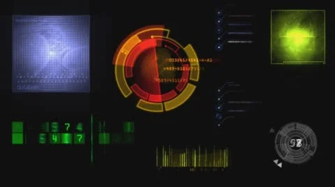 Hud radar system animated Stock Footage 60679839