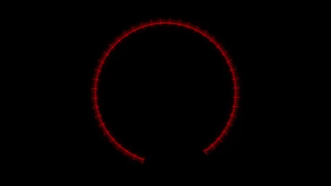 HUD Rader Circle Geometric Patterns Arc S Red Animation Loop Vidéo 277578385