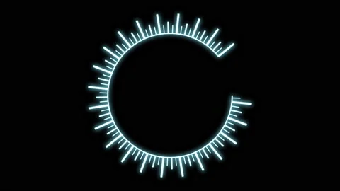 HUD Radial Patterns Speedometer Arc S Blue Animation Loop Vidéo 238357904