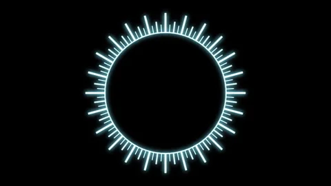 HUD Radial Patterns Speedometer CIrcle S Blue Animation Loop Stock Footage 275569207