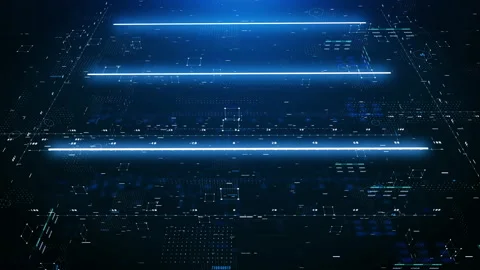 HUD Reality Technology Information 4K Footage Screen Background. Stock Footage 153782664
