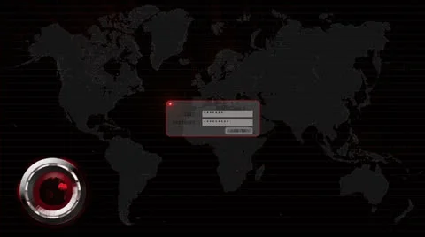 HUD Red World Technology 스톡 동영상 25067169
