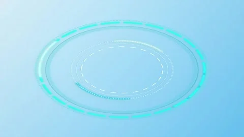 HUD ring rotating interface seamless loop motion background Stock Footage 345075703