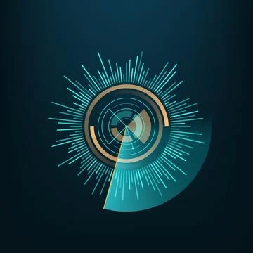 HUD round circle, digital technology interface Stock Illustration