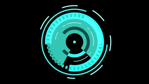 HUD Round Frames or Borders, SCi fi Circular neon elements for ui interface Stock Footage 251274986