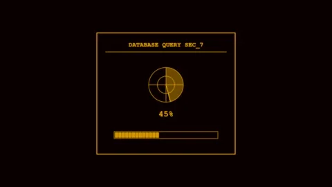 HUD sci-fi database query loading interface stock footage Video stock 346838001
