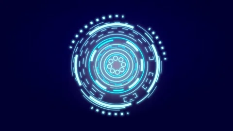 HUD Sci-fi Futuristic Display. Modern cyberspace innovation. 4K Stock Footage 171596713