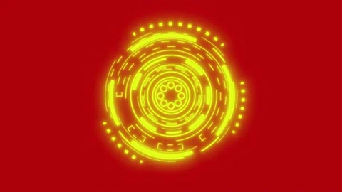 HUD Sci-fi Futuristic Display. Hologram Button.  Stock Footage 240092825