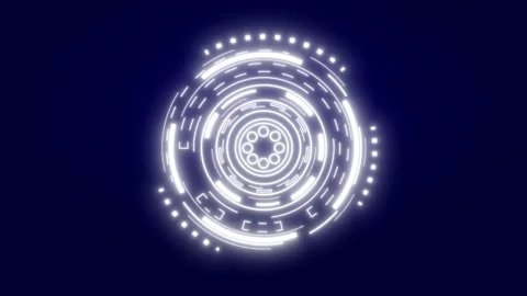 HUD Sci-fi Futuristic Display. Hologram Button.  Stock Footage 240092949