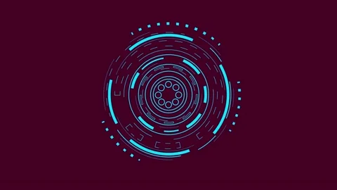 HUD Sci-fi Futuristic Display. Hologram Button.  動画素材 240092966