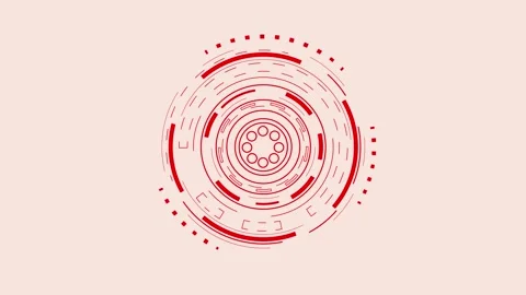 HUD Sci-fi Futuristic Display. Hologram Button.  Stock Footage 240093034
