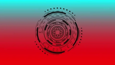 HUD Sci-fi Futuristic Display. Hologram Button.  Stock-Footage 240093224