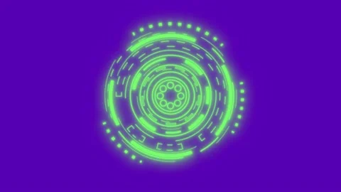 HUD Sci-fi Futuristic Display. Hologram Button.  Stock Footage 240093248