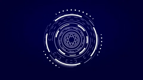 HUD Sci-fi Futuristic Display. Hologram Button.  Stock Footage 240093263