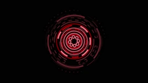 HUD Sci-fi Futuristic Red Display Animation. Cyberspace innovation concept. Stock Footage 171596727