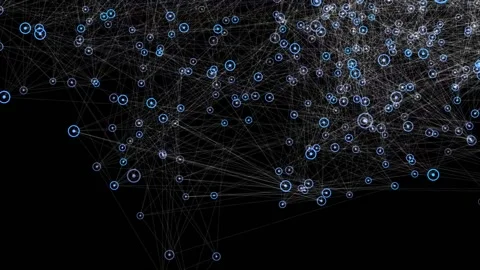 HUD Sci Fi Futuristic World Map Connected With Nodes Stock Footage 160610147