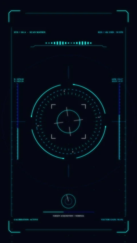 Hud sci-fi interface cyber loop animation design vector technology Stock Footage 346645713