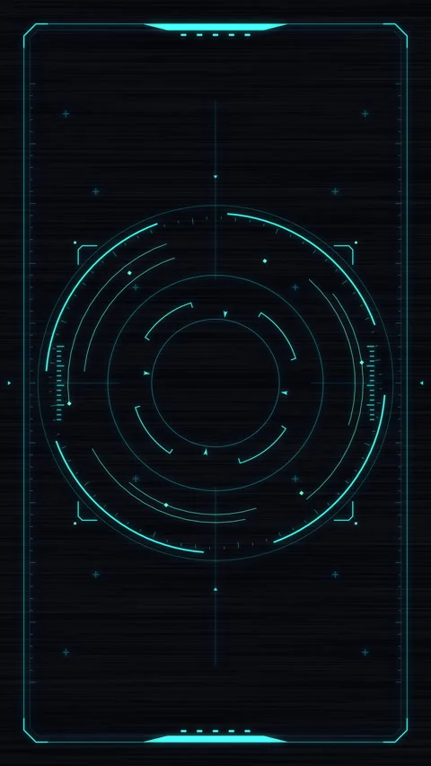 Hud sci fi interface loop animation with digital tech HUD elements Stock Footage 346644914