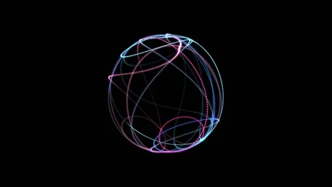 HUD Sci Fi Plasma Particle Sphere | Stock Video | Pond5