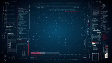 HUD Sci Fi technological background. Vidéo 136091949