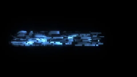 HUD screen cool glitch GAME OVER text animation background logo seamless loop Stock Footage 99224296