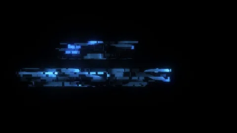 HUD screen cool glitch merry christmas text animation background logo seamless Stock Footage 98697012