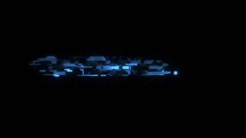 HUD screen cool glitch OPENING text animation background logo seamless loop New Stock Footage 98695987