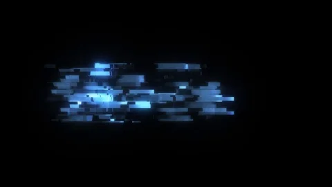 HUD screen cool glitch WI FI text animation background logo seamless loop New Video stock 99224807